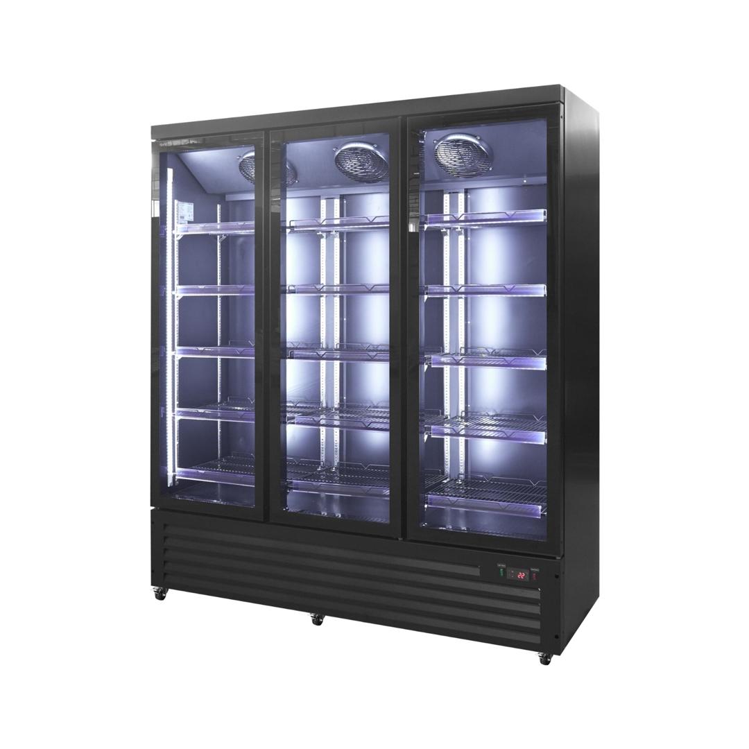 מקרר תצוגה תעשייתי 3 דלתות זכוכית – 1530 ליטר (1880×710×2030 מ״מ)